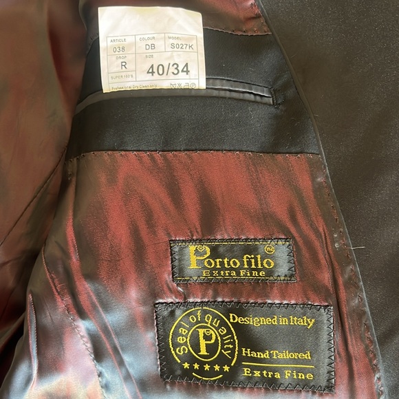 Classic Black Men's Tuxedo jacket size 40/34. Pants size 32 - Picture 2 of 10